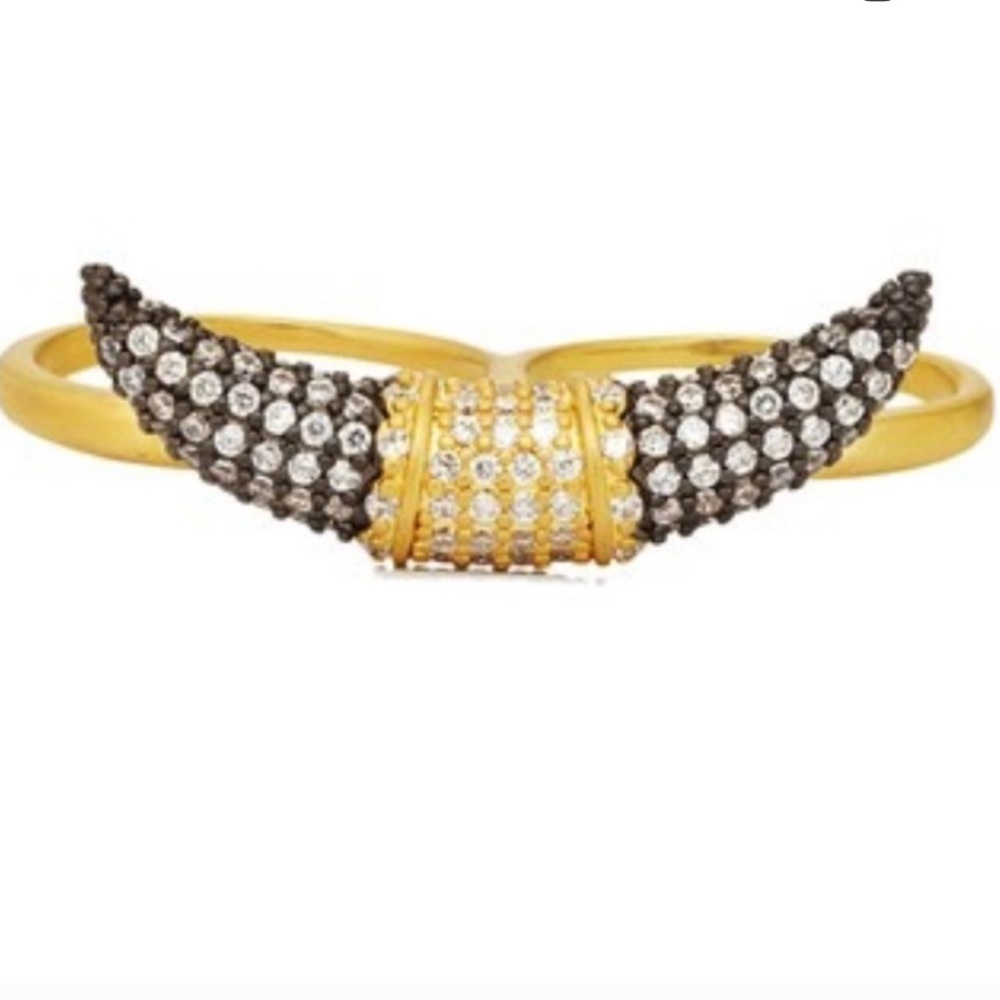 FR Horn Double Band Statement Ring